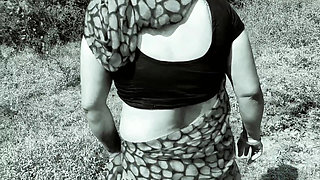 Hot Stepaunty Fucking Pussy in Forest Doggy Style