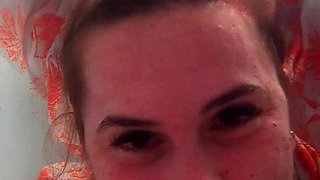 Breath Holding Underwater in Bathtub and Record with Waterproof Camera