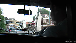 Exotic Porn Babe Ariana Mistry Pays Her Taxi Driver by Fucking Him in the Back of the Cab