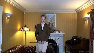 Naughty blonde femdom fetish hottie rams ass with strapon