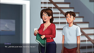 My stepmom kisses me in the fitting room and gets hot - summertime saga