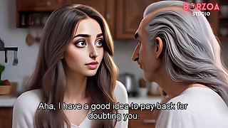 Mia and Papi - 2 - Teen Stepdaughter Have Wet Pussy When She Spends Time with Old Papi in One Bed