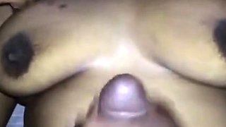 Indian Amateur with Big Natural Tits and Cumshot