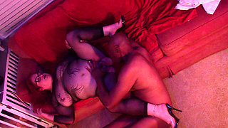 Liz in Heels Taking Black Dick