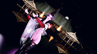 3D sexy Asian cosplay stripper dance for you