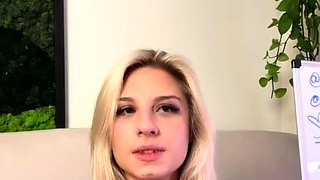 Blonde teen Sierras first erotic masturbation video