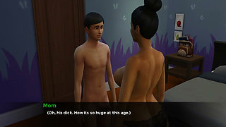 Insimology - Gameplay - Roleplay - Saree - Stepson Dreams About Stepmom and Fucks Maid