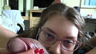 Czech amateur blowjob and fucking POV in public