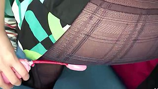 Japanese Beauty in Pantyhose Pick Up and suck