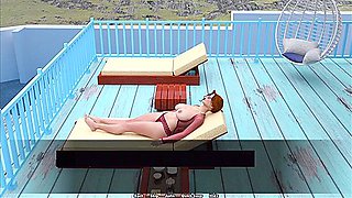 Sean Fucking His Stepmom Pussy Doggystyle Sex While His Stepaunt Taking Sunbath On The Pool