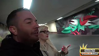 Public lingerie MILF drilled by stranger