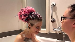 EdgesOfReality: Busty Danish Mistress Dominates Cute Slave Girl with Underwater Foot Fetish & Lesbian Sex