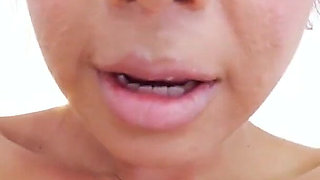 Brunette Brianna Bentley POV blowjob and cum swallow