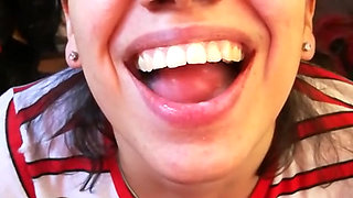 Quickie! POV Clothed Blowjob, Cumplay & Swallow!