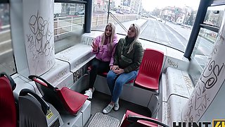 Nikky Dream squirts while getting fucked on a bus in traffic