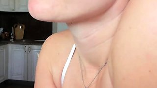 Blonde Solo Webcam Girl in Public BDSM Fingering