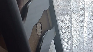 Chair fuck and cum quickly
