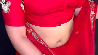Sexy Bhabhi Fucking with Devar in Red Saree