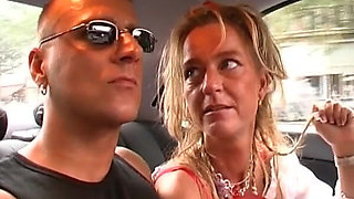 German Lady Sucked His Cock and Made Him Cum with Her Hands