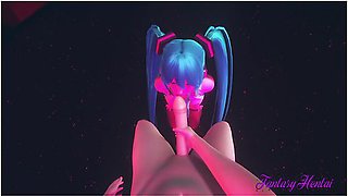 Vocaloid Hentai - Pov Miku Blowjob In A Striptease Club - Hatsune Miku