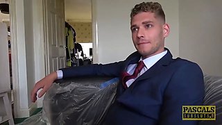 Pascalssubsluts - red haired subslut cat collar gets 3some humilation