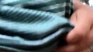 Hike with Milkymama flashing engorged milky filled tits