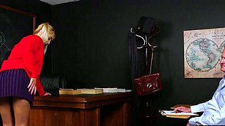 Upskirt student voyeur teasing teacher