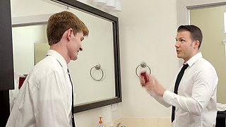 Teen stepsis and bestie fuck mormon stud