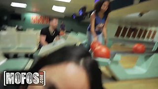 Gaby Ortega's Bold Blowjob & Sex Adventure With A Cute Stranger At The Bowling Alley - MOFOS