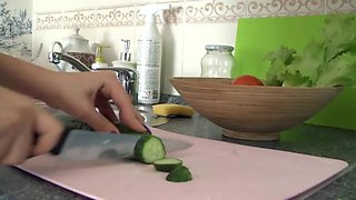 Pavla cooks in the kitchen and strips naked there - WeAreHairy
