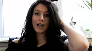 Busty brunette solo masturbation