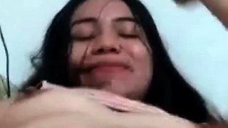 Pussy toying busty high heeled stunner solo pov masturbation