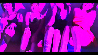 Candy Crush, Queen Kimi, Von Poison and Luna Olvr Smoking with Their Feet, Stripping and Kissing