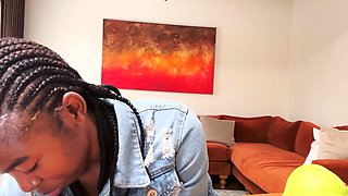 This 18YO EBONY moaned loud from my cock