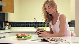 Nancy Ace's morning allure captivates with raw, intimate sensual charm