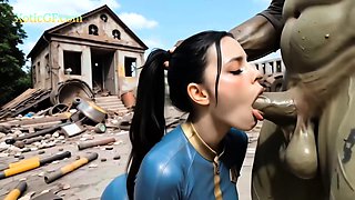 Skinny Virgin Girl First Gangbang With Giant Cocks (AI