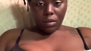 Teasing Squeezing My Boobs Rubbing Flashing My Black Pussy