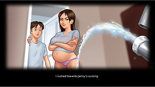 Summertime Saga - Gameplay - Roleplay - Wet Shirt Pregnant Teen and Teen's Photoshoot