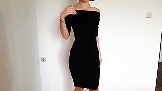 Redhead Teen Strips from Tight Dress on Webcam