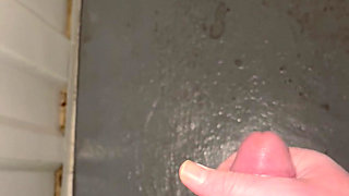 Jerking off in work warehouse