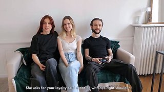 Lucky Guy Gets 2 French Beauties for FFM Threesome