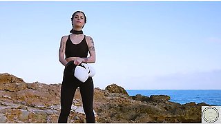 Boxer Tied Up And Spanked Before Rimming Her Dom Along The Balearic Sea - Real Domination