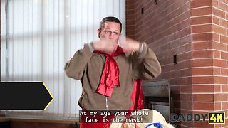 Daddy4k featuring Ian Scott and Elena Vedem's hot blonde smut