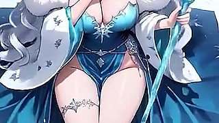 Silver-haired Ice Mage in a Crystal Hall! Casting Magic While Looking Effortlessly Cold, yet Her Lips Are Trembling