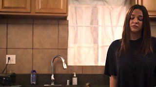 Brunette big boobs takes it also anal