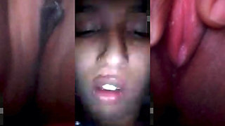 Sex with cute gf on video call