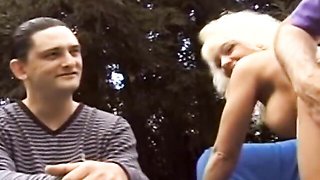 Married scene with flirtatious hottie from Screw My Wife Club