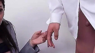 Big Dick Fucks Skinny Asian Teen Ren in Hairy Pussy and Gives Her Cumshot