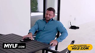 Pretty hot cougar wifey fucked, predominated and creampied by hubby's fat rod chief - mylf cheating