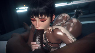 Nympho Slut Takes Intense Double Penetration From Two Monster Black Cocks